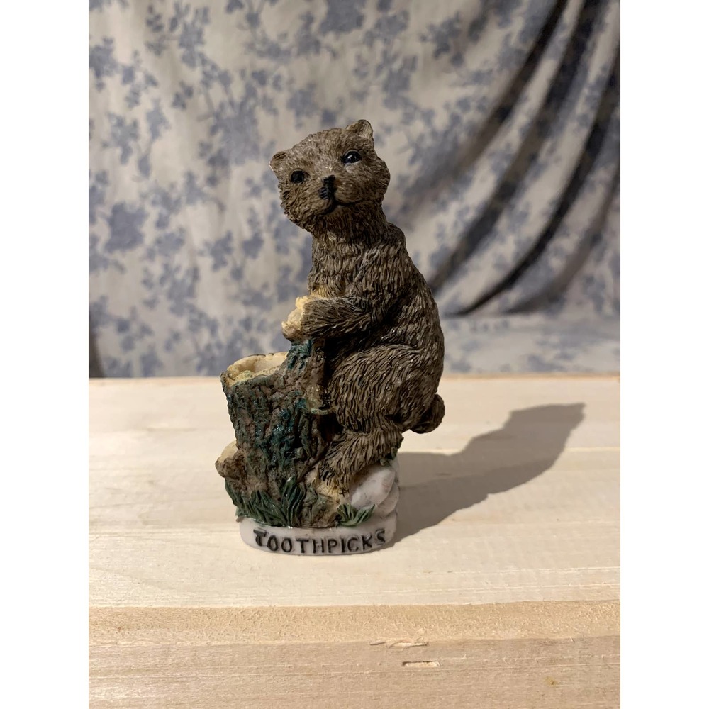 Vintage Ceramic Bear Toothpick Holder